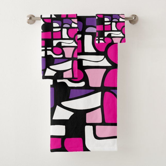 Blocs de couleur doux rose violet noir  (En situation)