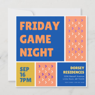 Blocs de couleurs Jeu Nuit Invitation