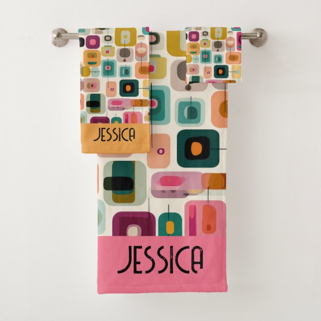 Blocs de couleurs RETRO Mid Century Nom géométriqu (En situation)