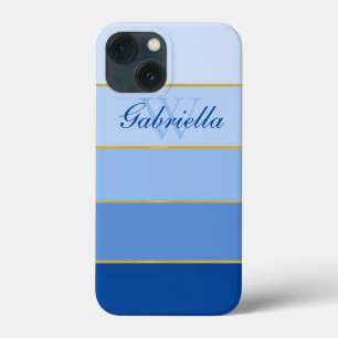 Blocs de couleurs Sky Blue Ombre Coque personnalis