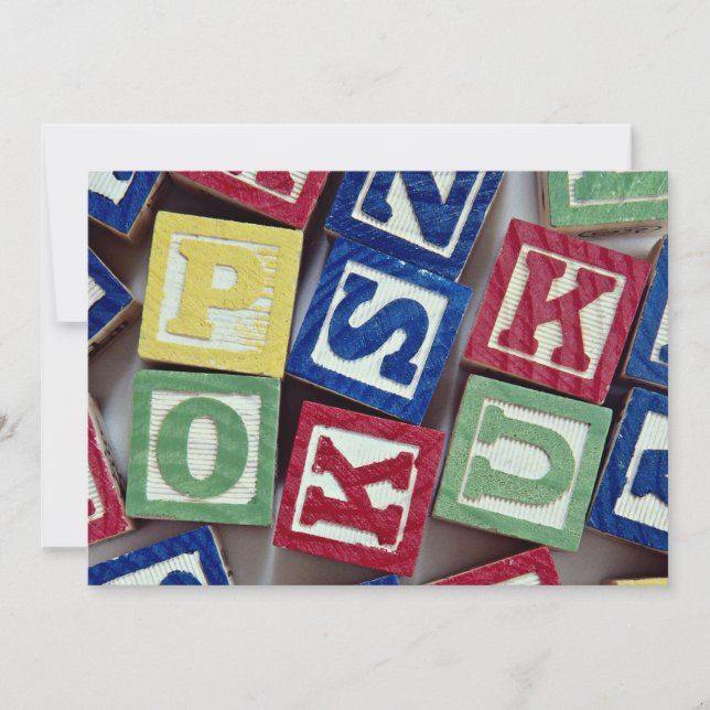 Blocs en bois avec alphabets pour enfants (Devant)