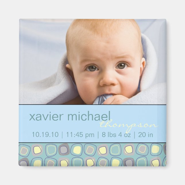 Blocs funky Baby Photo Magnet (Devant)