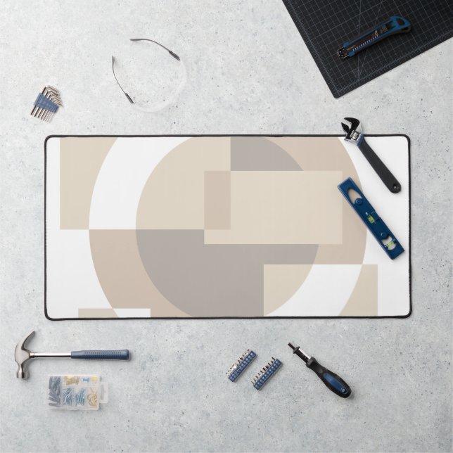 Blocs Géométriques Doux – Géométrie Neutre Beige (Poste de travail)