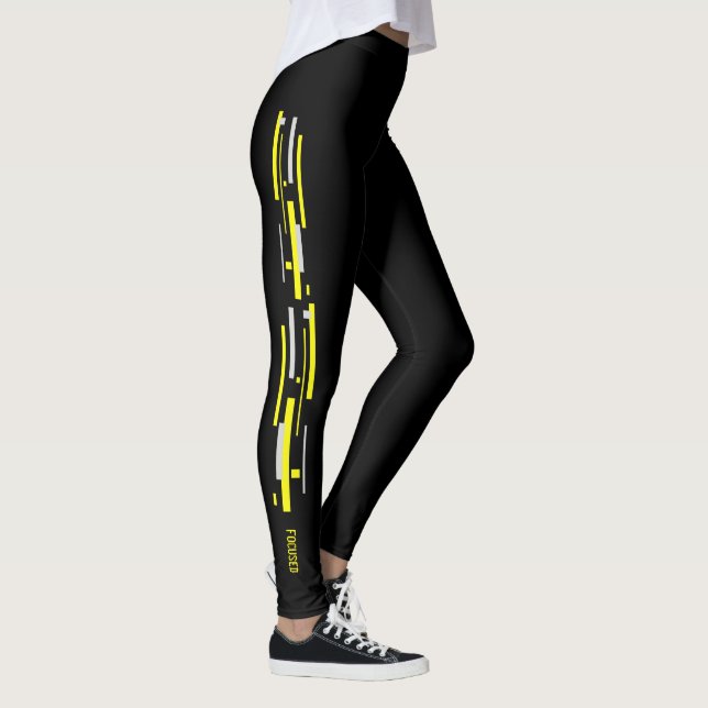 Blocs Jaunes focalisés Leggings d'art Abstrait (Droite)