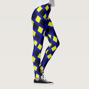 Blocs noirs Jaunes Funky Leggings
