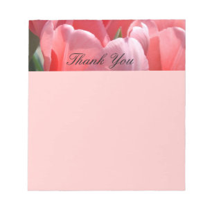 Blocs-notes Merci Tulipes Roses Fleurs de Printemp