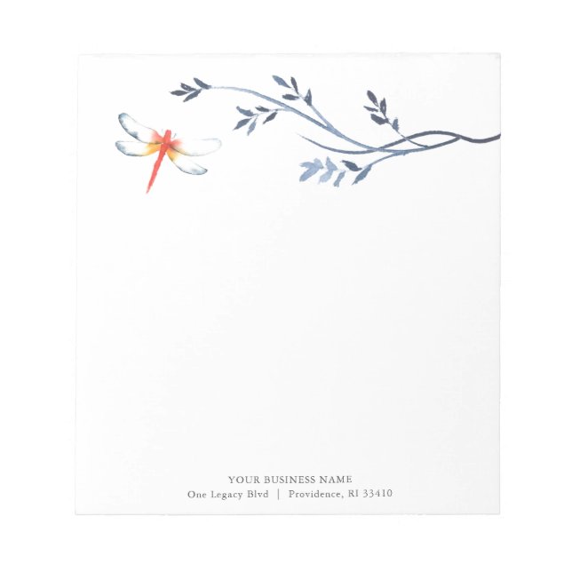 Blocs-notes Personnalisés Libellule Rouge Aquarell (Devant)