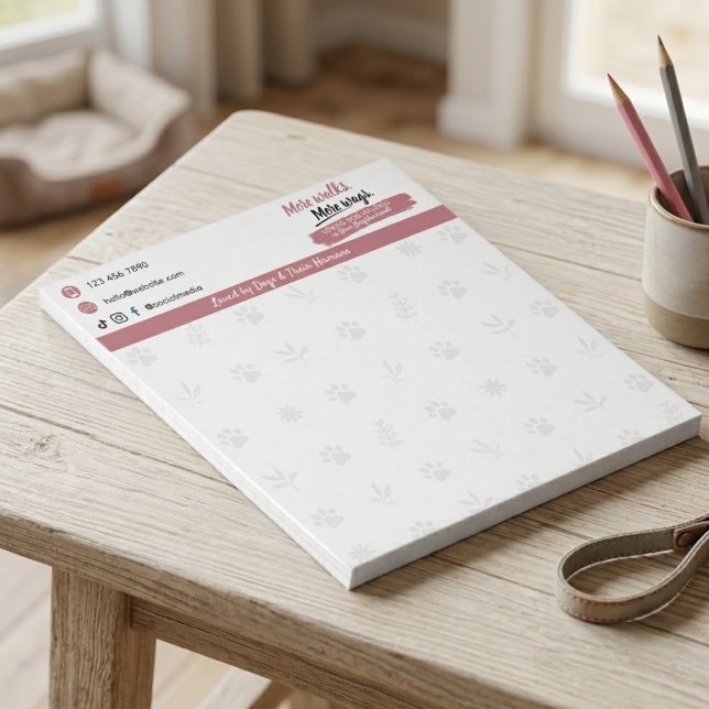 Blocs-notes pour petite entreprise de garde d'anim (Dog Walking Small Business Notepads)
