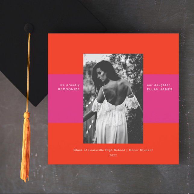 Blocs simples faire-part de graduation photo de mo (Créateur téléchargé)