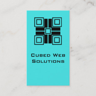 Blocs ultramodernes Carte de visite vertical, Aqua