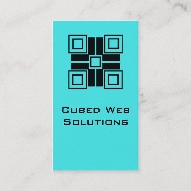Blocs ultramodernes Carte de visite vertical, Aqua (Devant)