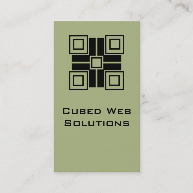 Blocs ultramodernes Carte de visite vertical, Sage (Devant)