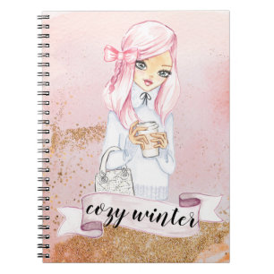 blogueur d'hiver cosy fille planificateur carnet