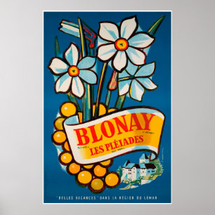 Blonay, Les Pléiades, Suisse, Poster de voyage