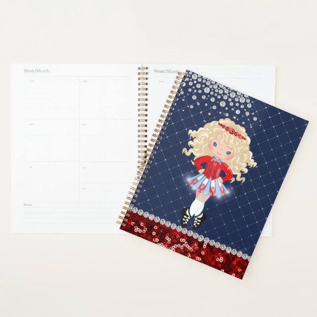 Blond blond Girl Soft Shoe Blue, Red (Devant avec enveloppe)