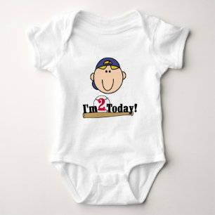 Blond Boy Baseball 2nd Birthday Tshirts