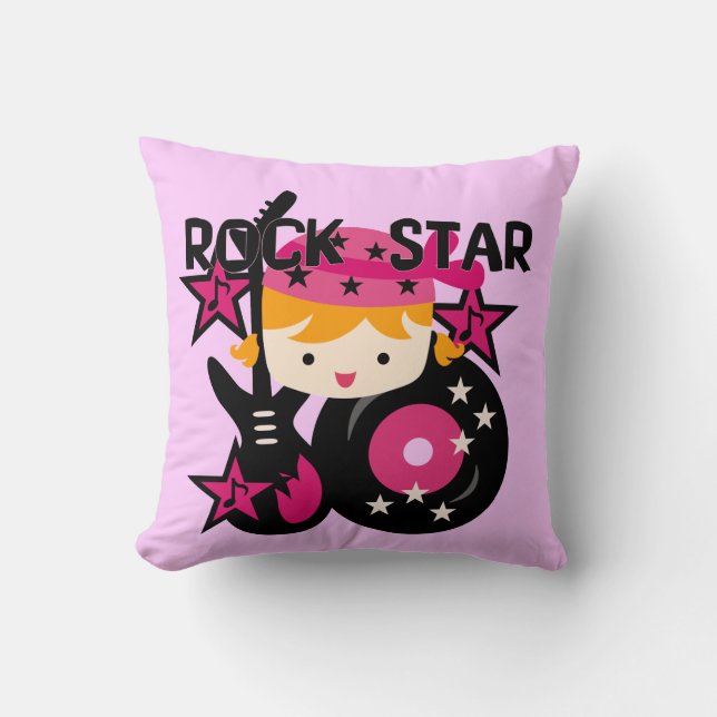 Blond Girl Rock Star Coussin (Recto)