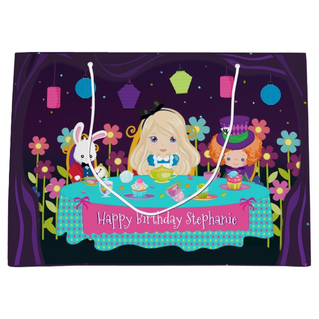 Blonde Alice - Tea Party Grand sac cadeau (Devant)