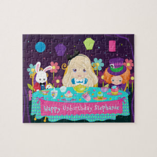 Blonde Alice Tea Party Jigsaw Puzzle