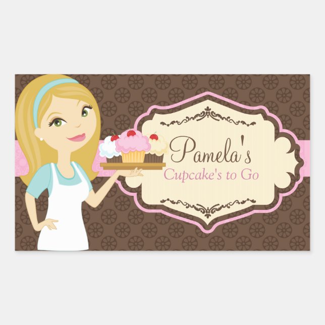 Blonde Baker Cupcake D12 Stickers prix produit 4 (Devant)