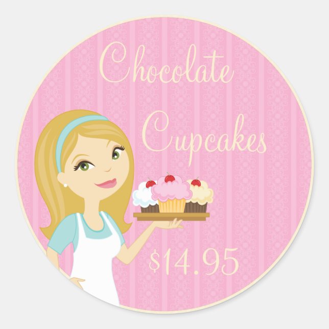 Blonde Baker Cupcake D12 Stickers prix produit 5 (Devant)