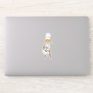 Blonde Baker Girl Sticker