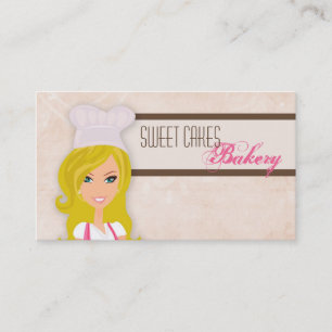 Blonde Baker sur Pink Brown Cakes Carte de visite