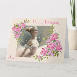 Blonde ballerina, une fille qui aime carte ballet