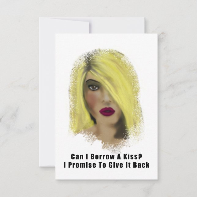 Blonde Bombshell Femme Emprunter Un Baiser (Devant)