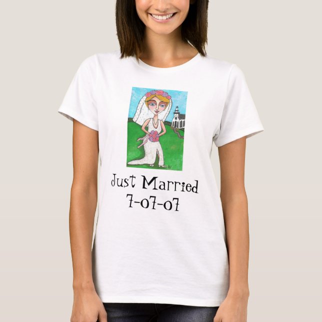 Blonde Bride & Bling - T-shirt marié (Devant)