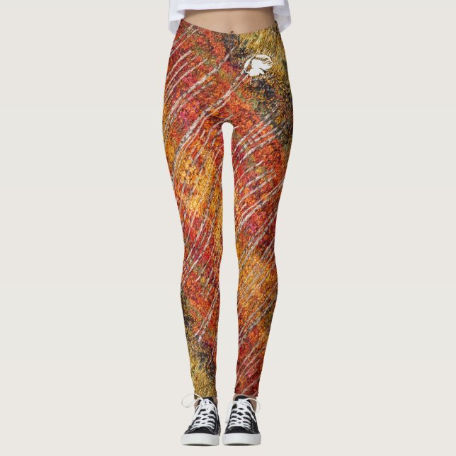 Blonde & Broke - Leggings à motifs - Logo Blanc (Devant)
