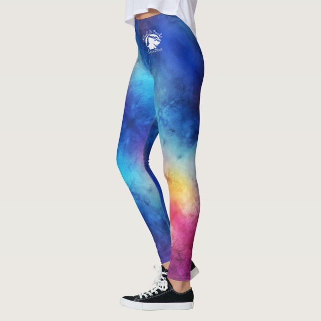 Blonde & Broke - Leggings à motifs - Logo Blanc (Gauche)