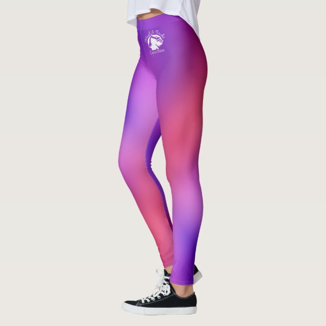 Blonde & Broke - Leggings à motifs - Logo Blanc (Gauche)
