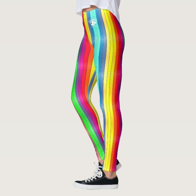 Blonde & Broke - Leggings à motifs - Logo Blanc (Gauche)