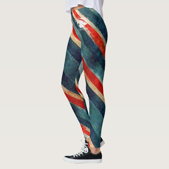 Blonde & Broke - Leggings à motifs - Logo Blanc (Gauche)