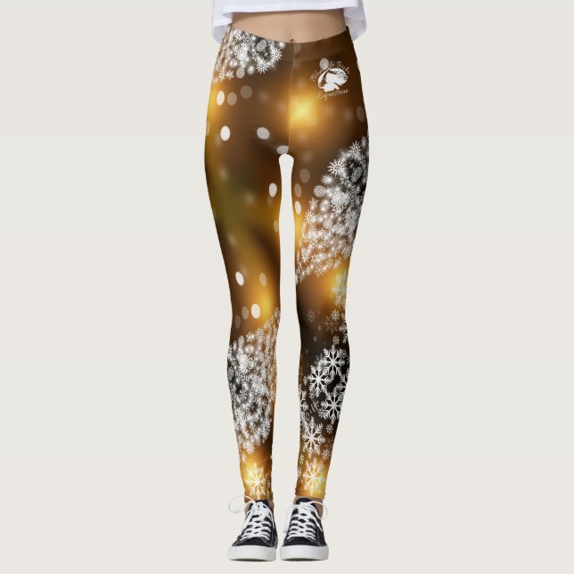 Blonde & Broke - Leggings à motifs - Logo Blanc (Devant)