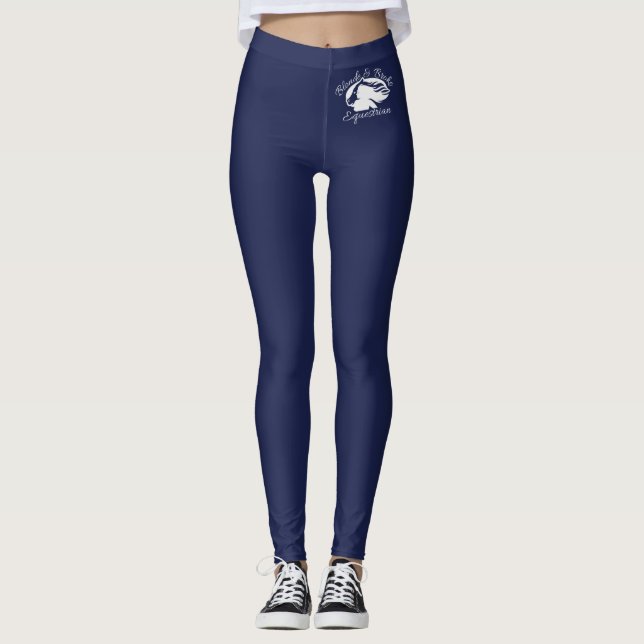 Blonde & Broke - Leggings solides - Logo blanc (Devant)