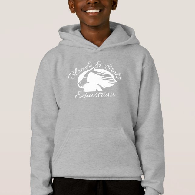 Blonde & Broke - Sweat à capuche enfant - Logo (su (Devant)