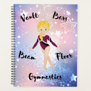 Blonde étoilée, Yeux verts, Léotard bordeaux