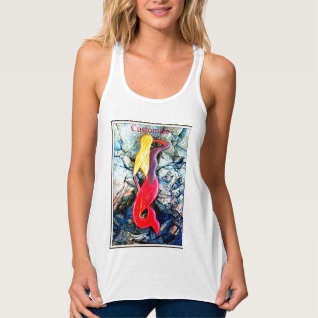 blonde mermaid en débardeur rouge (Devant)