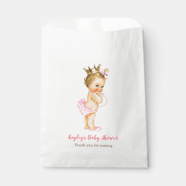 Blonde Princess Baby shower / Sacs de favoris pour (Devant)