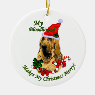 Bloodhound Cadeaux de Noël Ornement