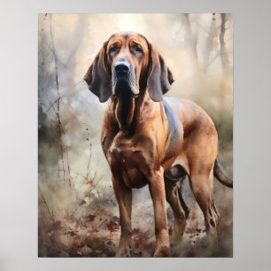 Bloodhound Dog Art Imprimer Poster
