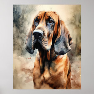Bloodhound Dog Art Imprimer Poster