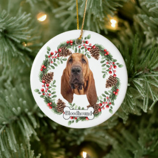 Bloodhound dog Personnalisé Animal Ornement