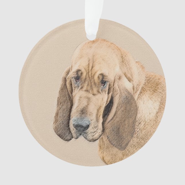 Bloodhound Peinture - Joli chien d'origine art (devant)