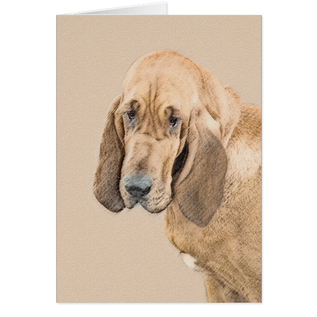 Bloodhound Peinture - Joli chien d'origine art (Devant)
