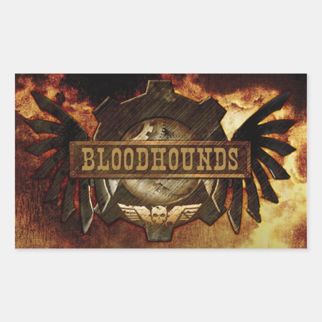 Bloodhounds Logo Sticker (Rectangle) (Devant)