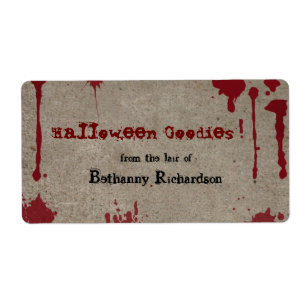 Bloody Halloween Étiquette