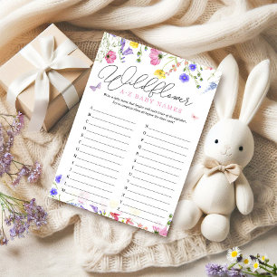 Bloom Baby ABC jeu Baby shower fleur sauvage